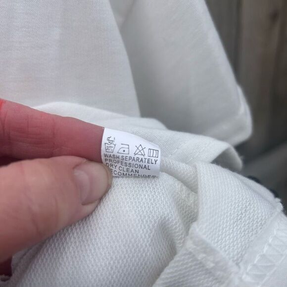 W. W. Xiong tshirt crop short sleeve lace up size xl - Picture 6 of 8